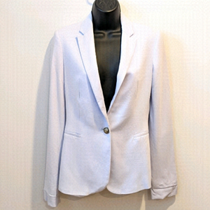 ZARA Light blue jersey blazer XS